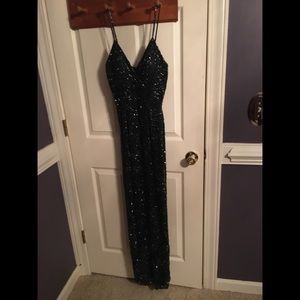 EUC Sean brand black beaded evening gown.